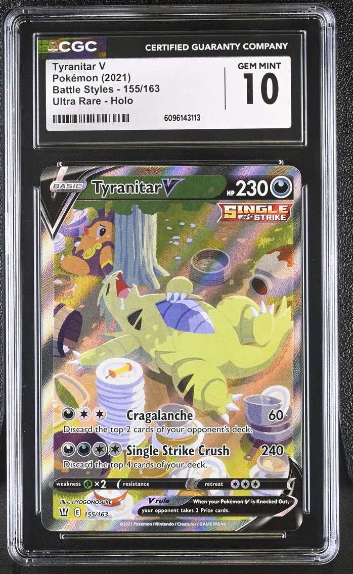 2021 #155 Tyranitar V CGC 10 Bat