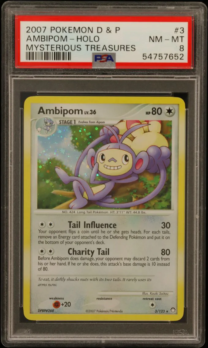 2007 #3 Ambipom-Holo PSA 8 Diamond & Pearl Mysterious Treasures