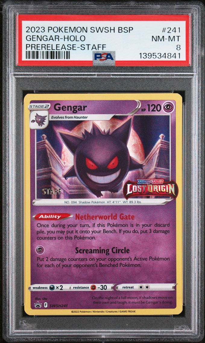 2023 #241 Gengar-Holo PSA 8 Swsh Black Star Promo