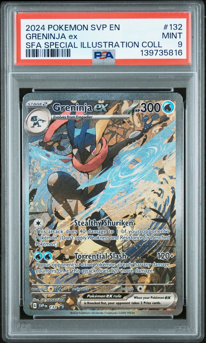 2024 #132 Greninja EX PSA 9 Svp EN-SV Black Star Promo Pokemon
