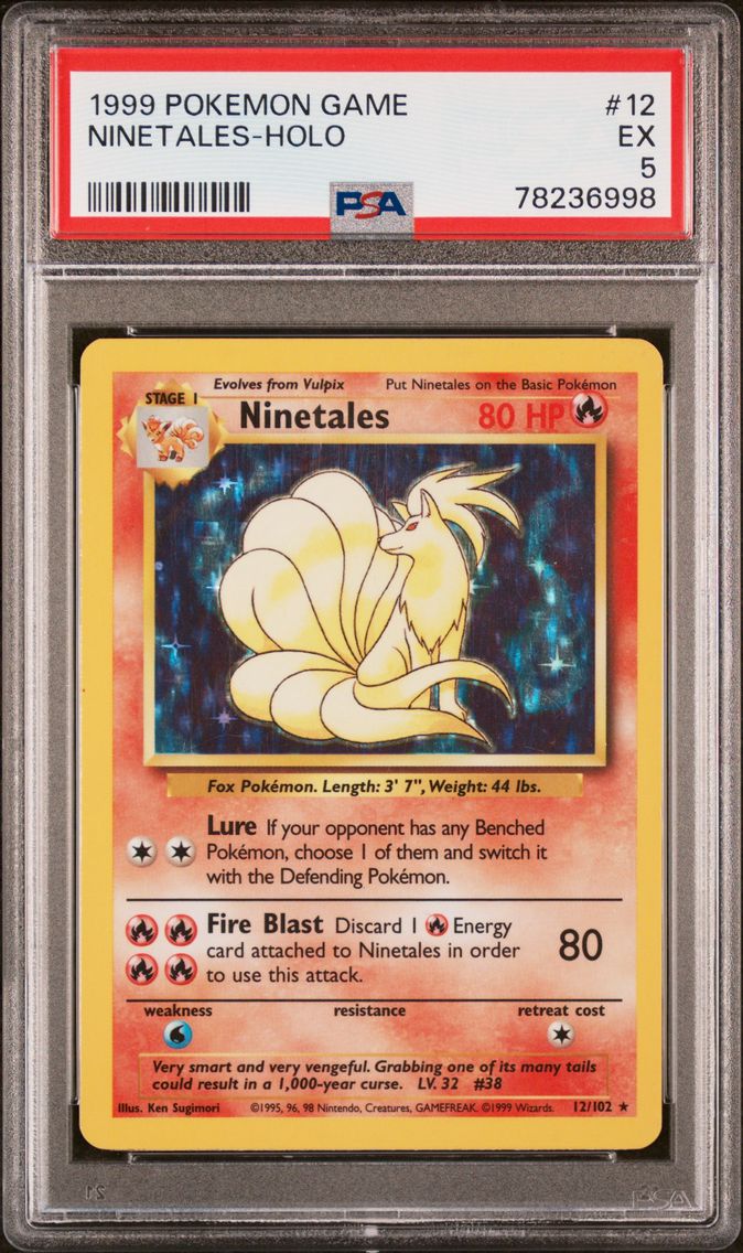 1999 #12 Ninetales-Holo PSA 5 Game