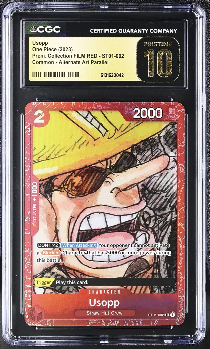 2023 #ST01-002 Usopp CGC 10 Pristine Premium Collection FILM RED (Foil) - English