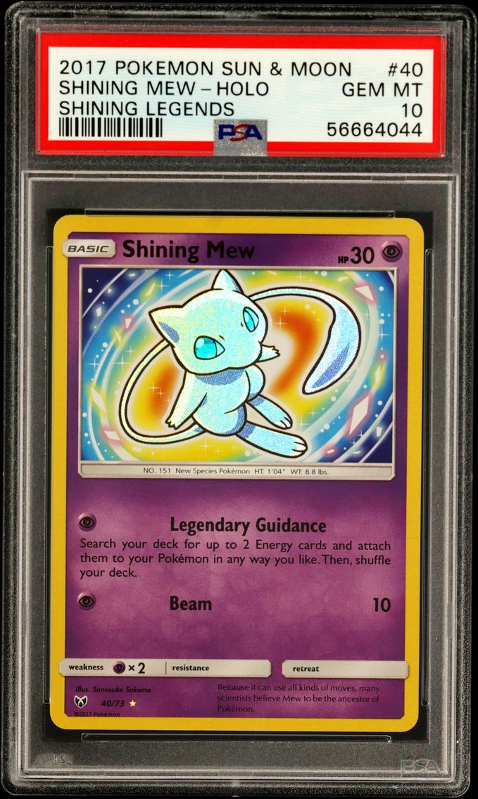 2017 #40 Shining Mew-Holo PSA 10 Sun & Moon Shining Legends
