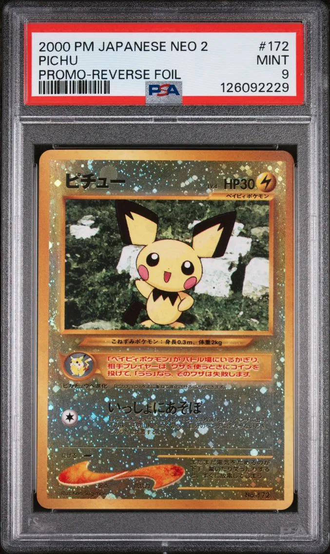 2000 #172 Pichu PSA 9 Japanese Neo 2 Promo Pokemon