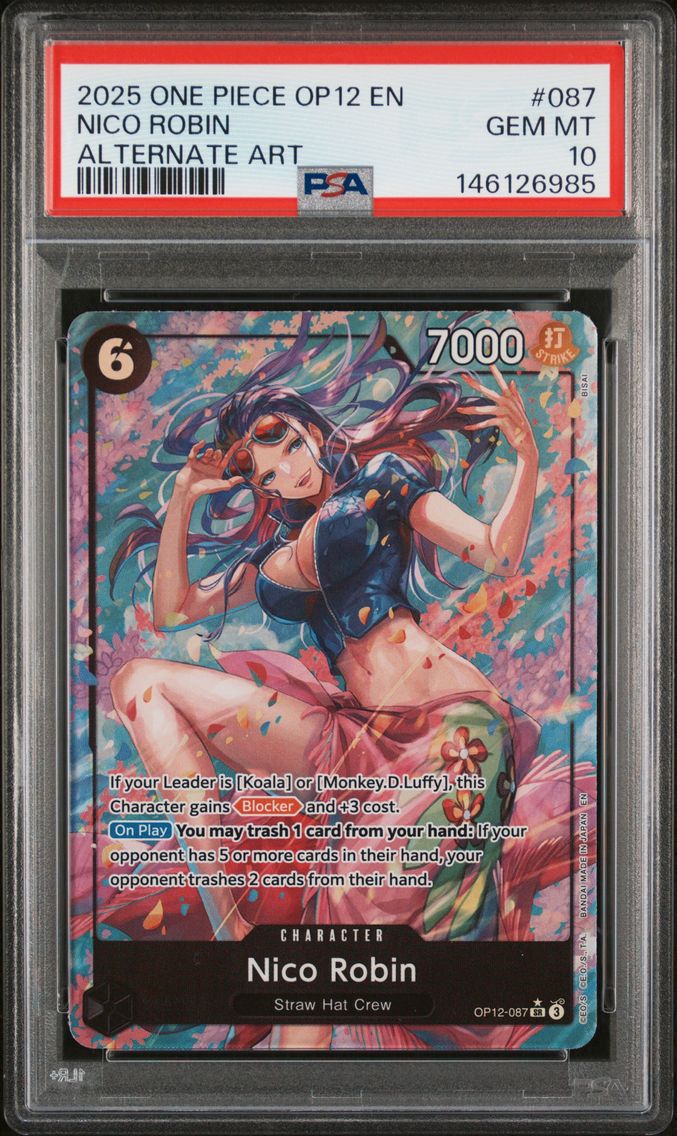 2025 #087 Nico Robin PSA 10 One Piece OP12-Legacy of the Master