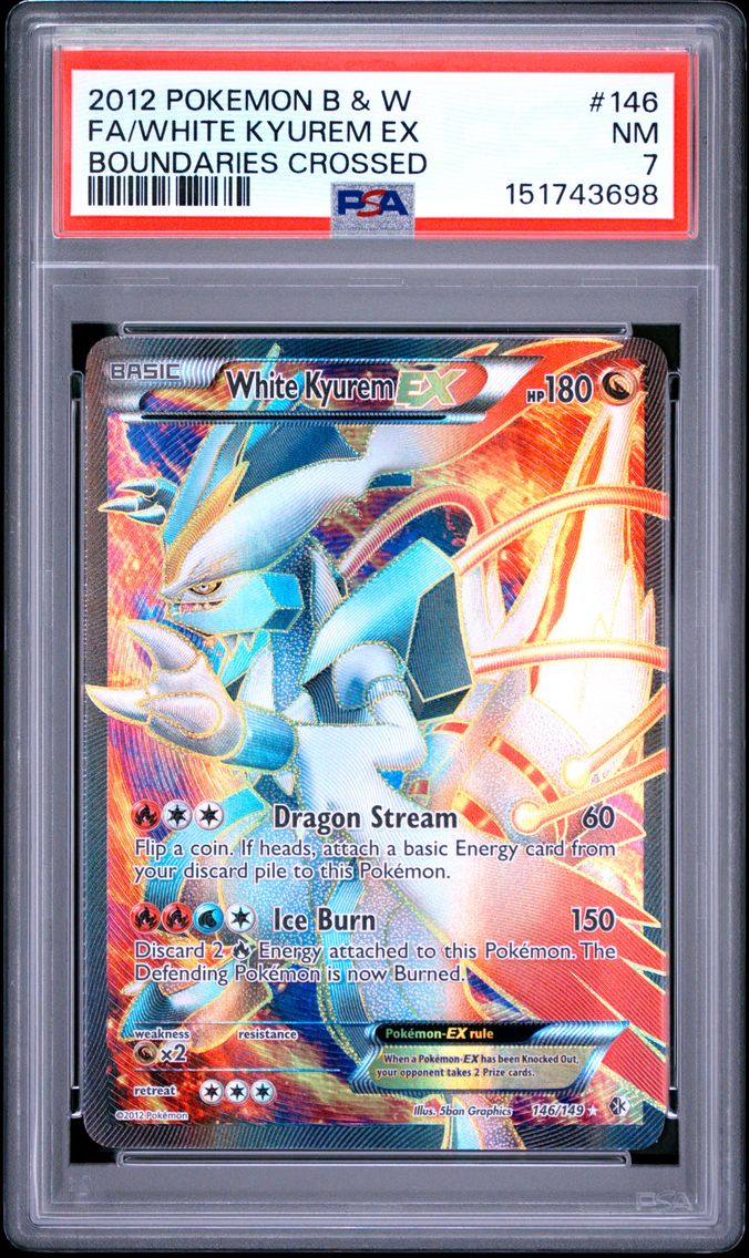 2012 #146 Full Art/White Kyurem EX PSA 7 Black & White Boundaries Crossed