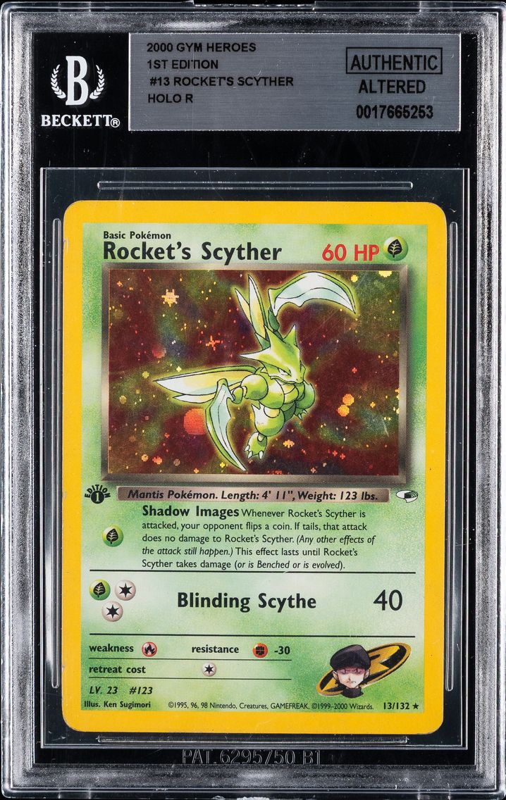 2000 #13 Rocket's Scyther Holo-1st Edition BGS Gym Heroes Pokemon