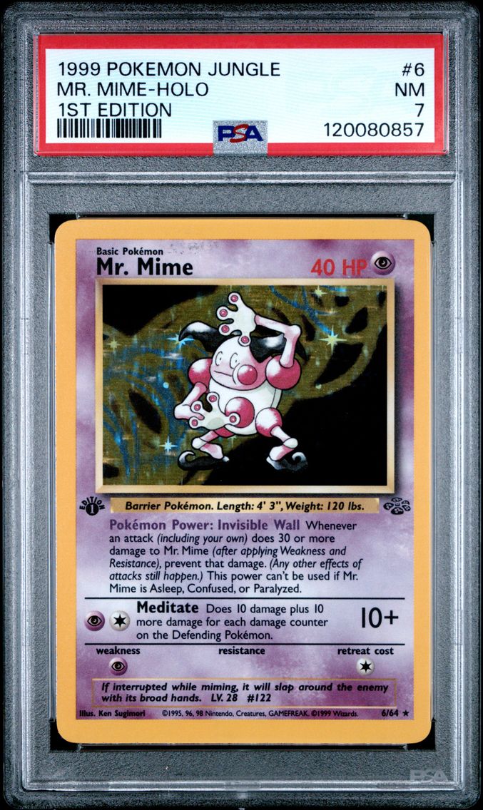 1999 #6 Mr. Mime-Holo 1st Edition PSA 7 Jungle Pokemon