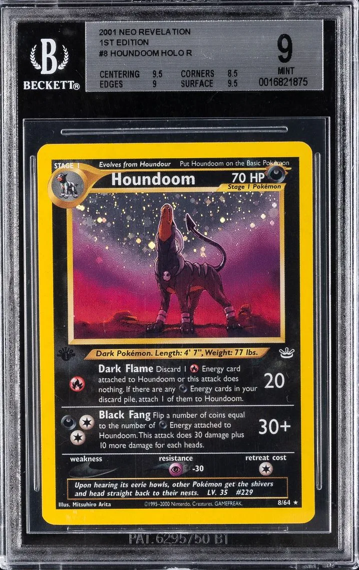 2001 #8 Pokemon Neo Revelation 1st Edition Holo Houndoom