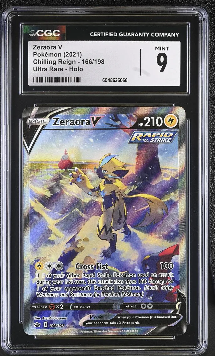 2021 #166 Zeraora V CGC 9 Chilling Reign - English
