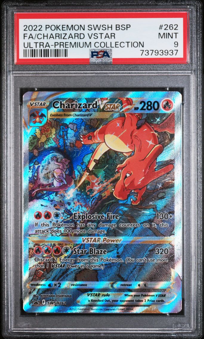 2022 #262 Full Art/Charizard Vstar PSA 9 Swsh Black Star Promo