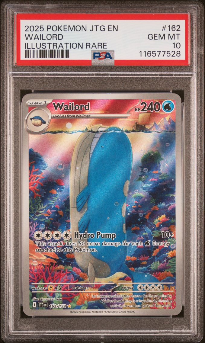 2025 #162 Wailord PSA 10 Jtg EN-Journey Together
