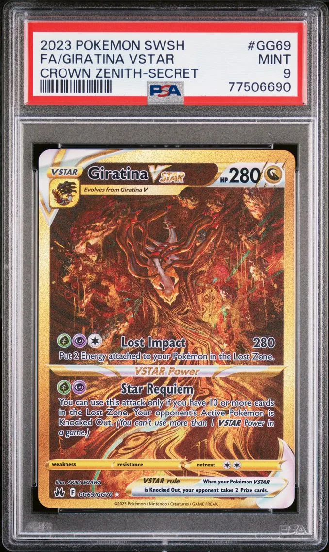 2023 #GG69 Full Art/Giratina Vstar PSA 9 Sword and Shield Crown Zenith Pokemon