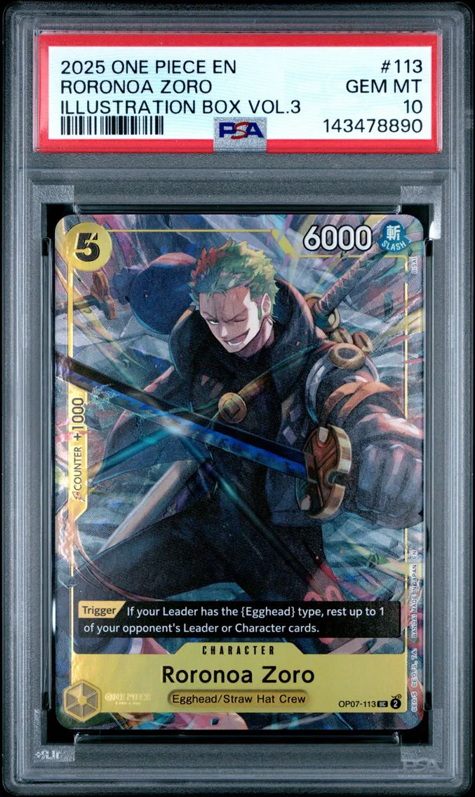 2025 #113 Roronoa Zoro PSA 10 One Piece Promos