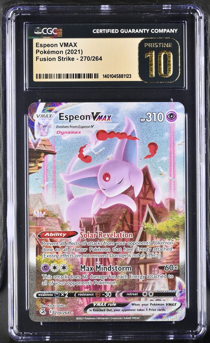 2021 #270 Espeon VMAX CGC 10 Secret Rare Holo Fusion Strike - English Pokemon