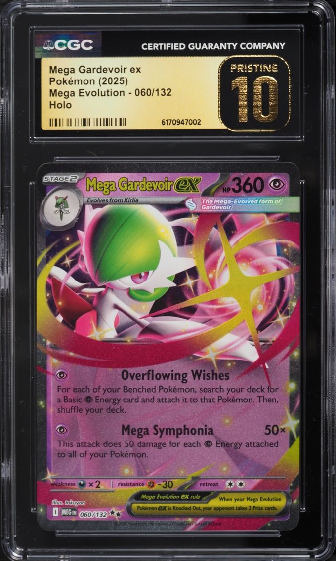 2025 Pokemon Mega Evolution Holo Printer Hickey Mega Gardevoir Ex #60 CGC 10 PRISTINE