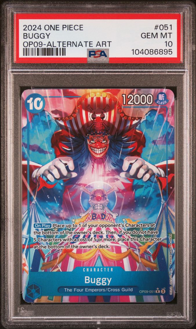 2024 #051 Buggy PSA 10 One Piece OP09-Emperors in the New World