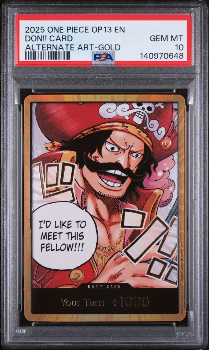 2025 #NA Don!! Card PSA 10 One Piece OP13-Carrying on His Will