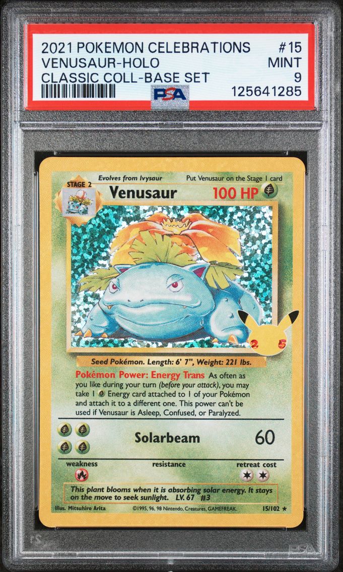 2021 #15 Venusaur-Holo PSA 9 Celebrations Classic Collection Pokemon