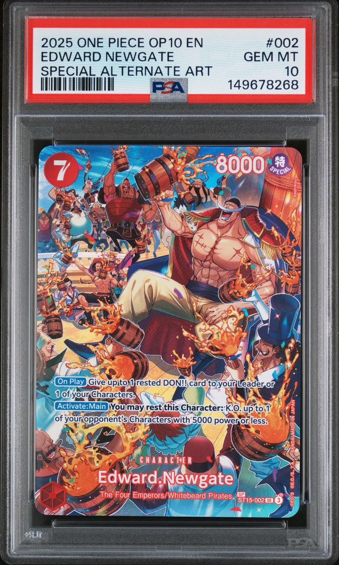 2025 #002 Edward Newgate PSA 10 One Piece OP10-Royal Blood