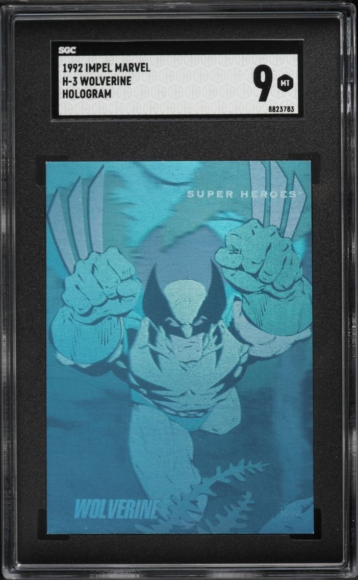 1992 #H-3 Impel Marvel Hologram Wolverine SGC 9 MINT