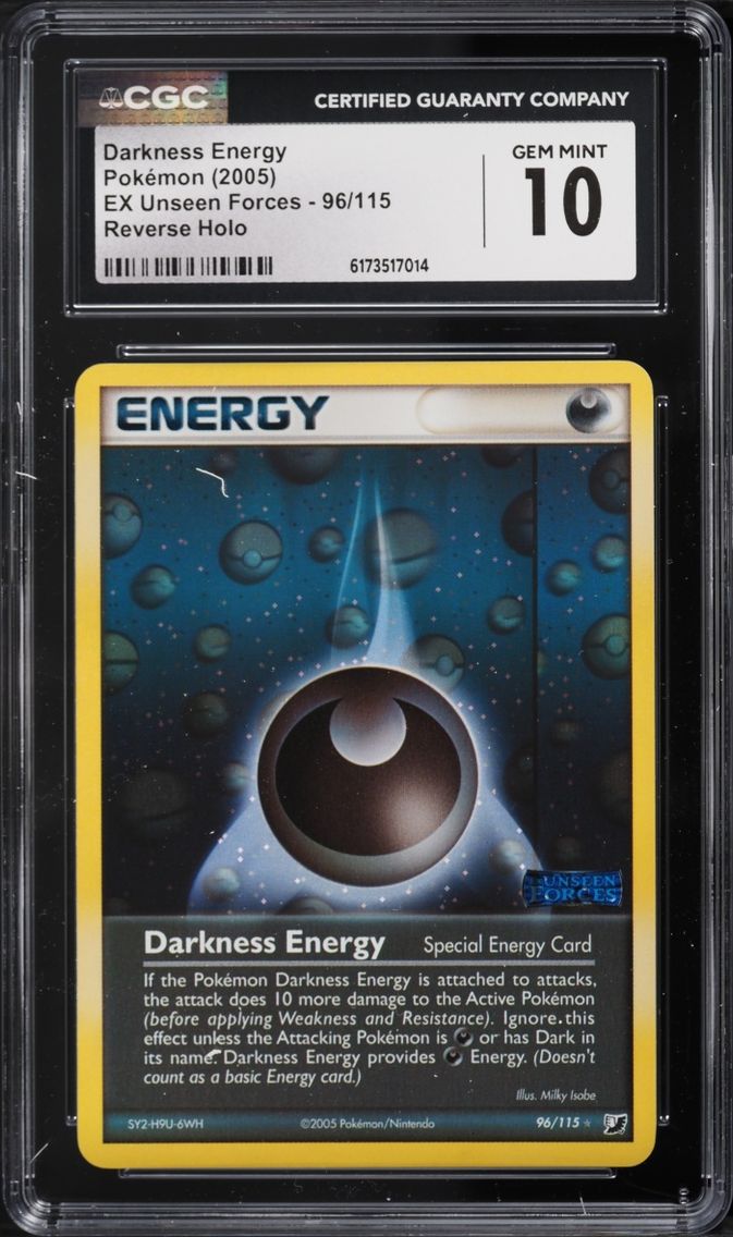 2005 Pokemon EX Unseen Forces Reverse Holo Darkness Energy #96 CGC 10 GEM MINT