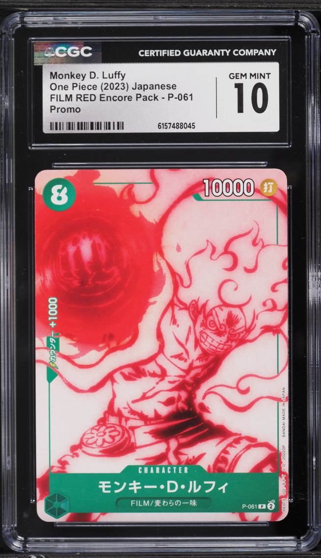 2023 #P-061 Alt Art Monkey D. Luffy CGC 10 PRISTINE Promo FILM RED Encore Pack One Piece