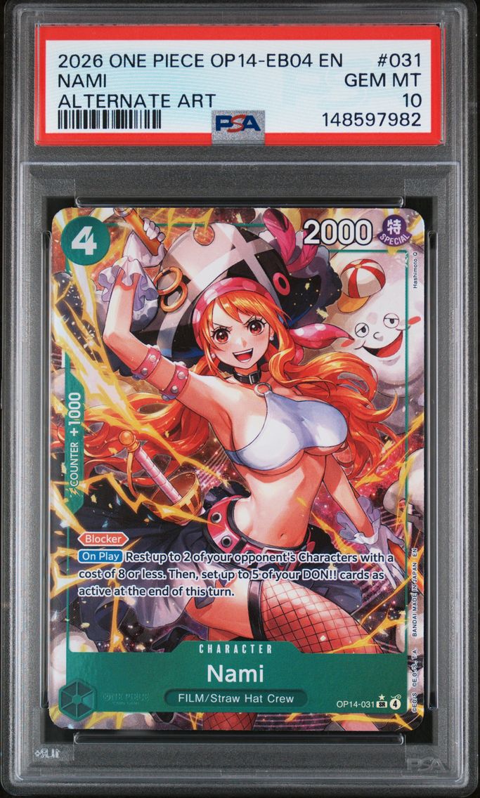 2026 #031 Nami PSA 10 One Piece OP14-EB04-the Azure Sea's Seven