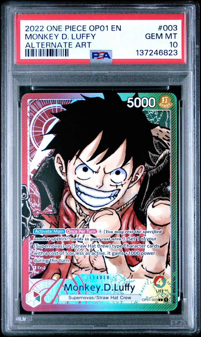 2022 #003 Monkey D. Luffy PSA 10 One Piece OP01-Romance Dawn