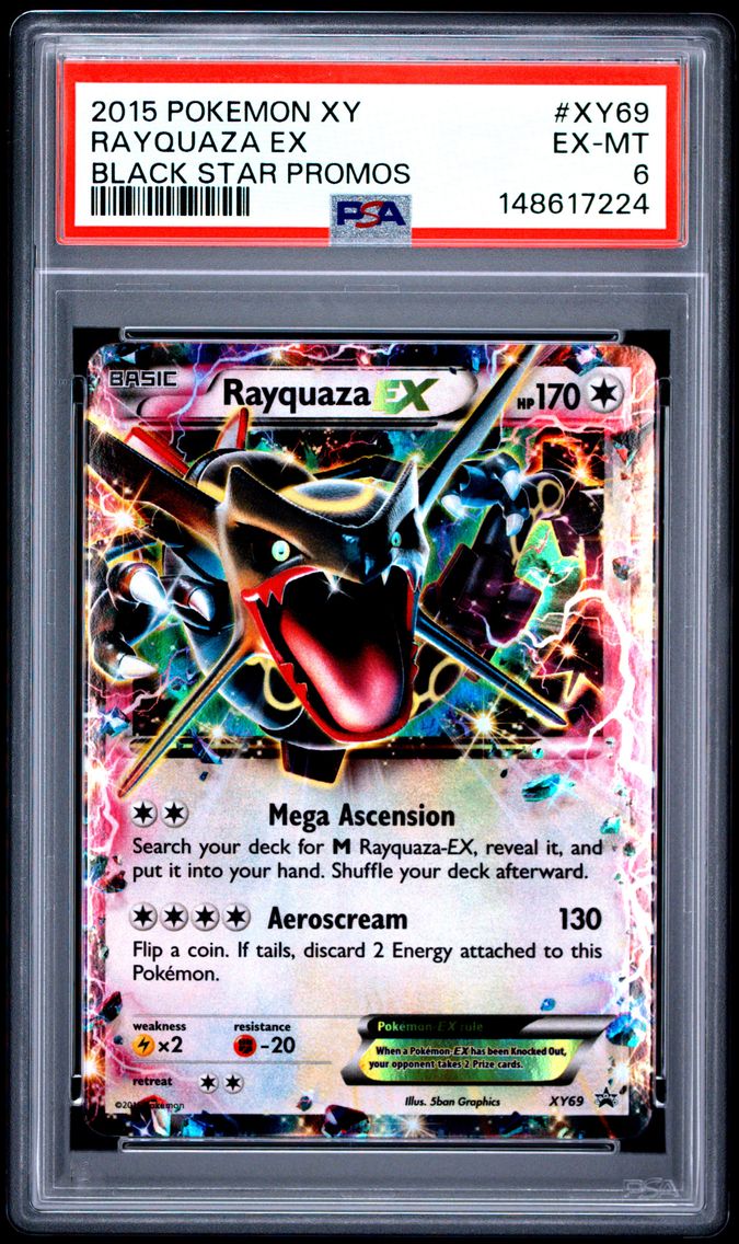 2015 #XY69 Rayquaza EX PSA 6 XY Black Star Promos