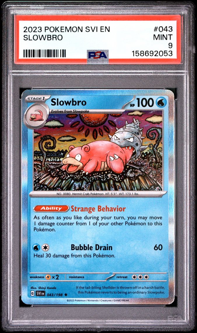 2023 #043 Slowbro PSA 9 Svi EN-Scarlet & Violet