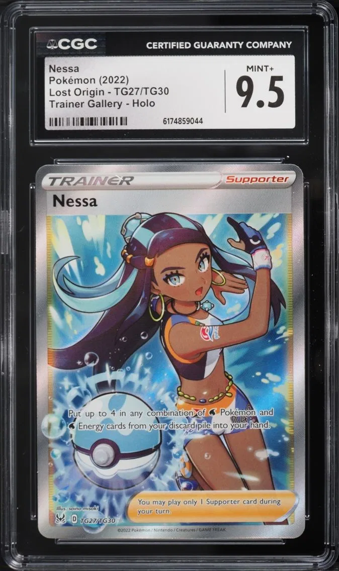 2022 Pokemon Sword & Shield Lost Origin CHR Nessa #TG27 CGC 9.5 MINT+