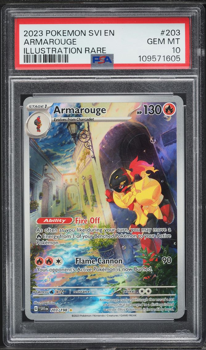 2023 #203 Armarouge PSA 10 Svi EN-Scarlet & Violet Pokemon