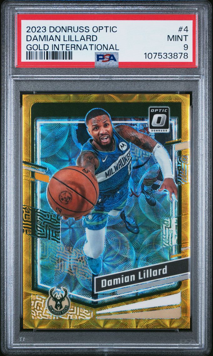 2023 #4 Damian Lillard PSA 9 Panini Donruss Optic Basketball