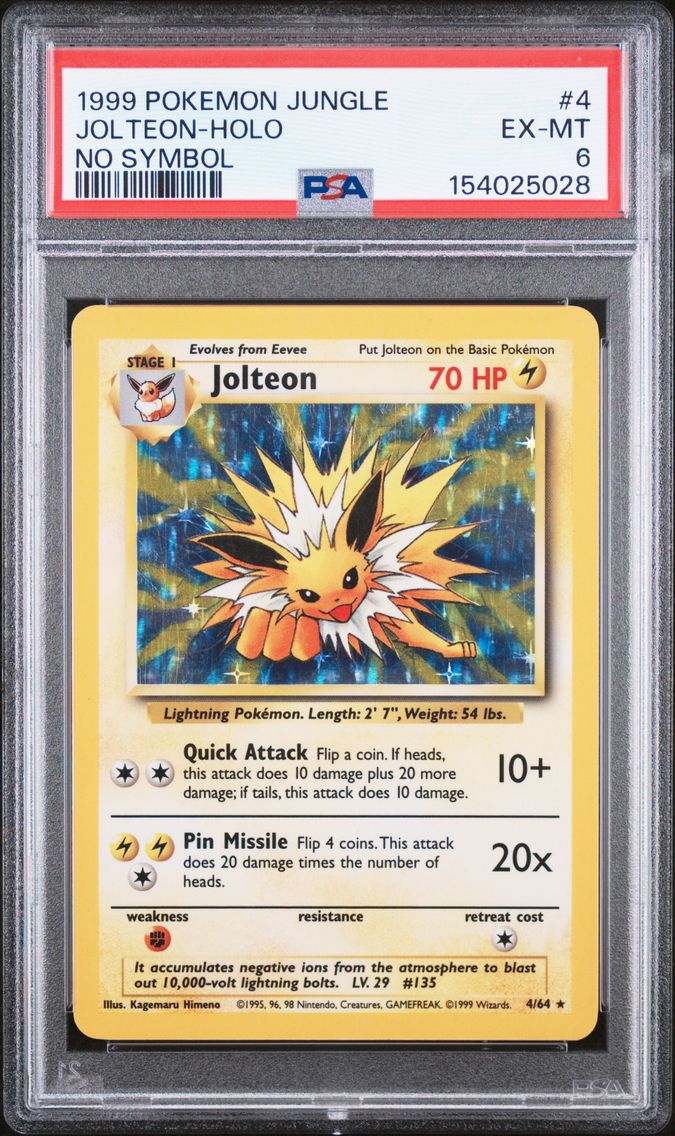 1999 #4 Jolteon-Holo PSA 6 Jungle