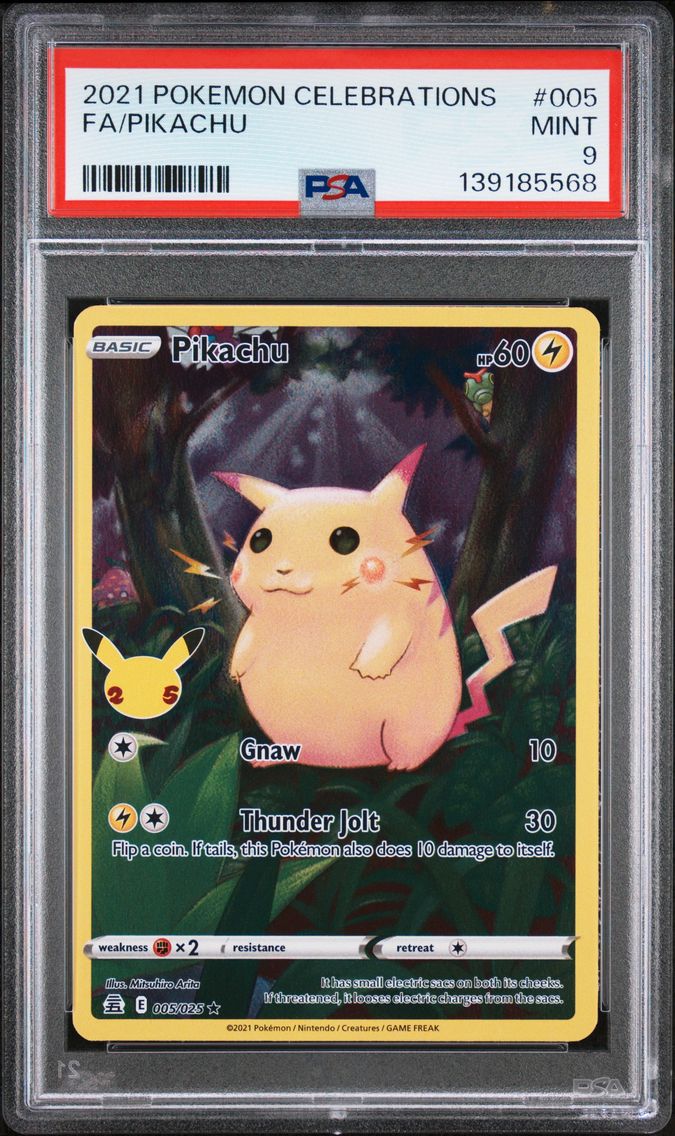 2021 #005 Full Art/Pikachu PSA 9 Celebrations Pokemon