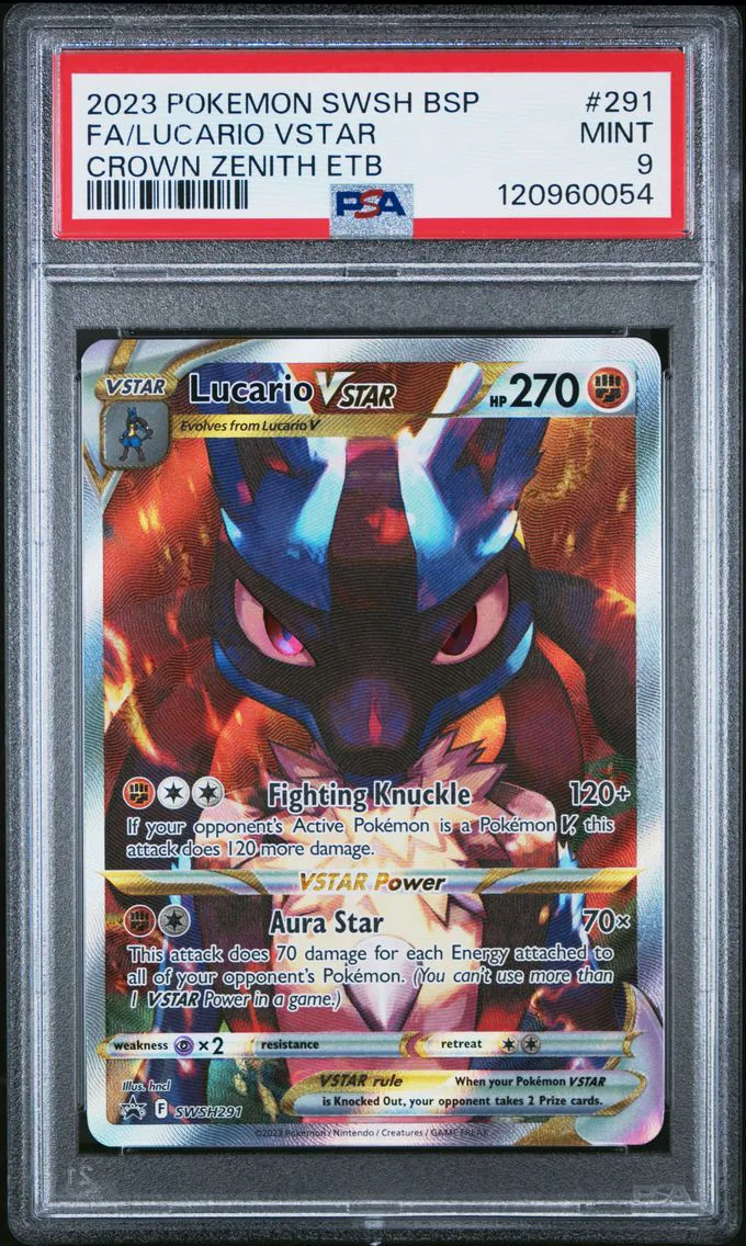 2023 #291 Full Art/Lucario Vstar PSA 9 Swsh Black Star Promo