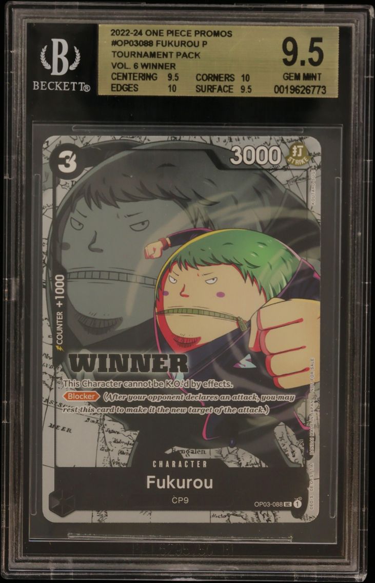 2022 #OP03088 Fukurou P/(Tournament Pack Vol. 6 Winner) BGS One Piece Card Game Promos