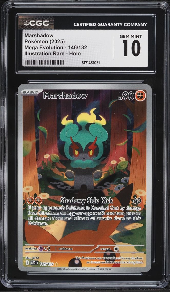 2025 Pokemon Mega Evolution IR Marshadow #146 CGC 10 GEM MINT