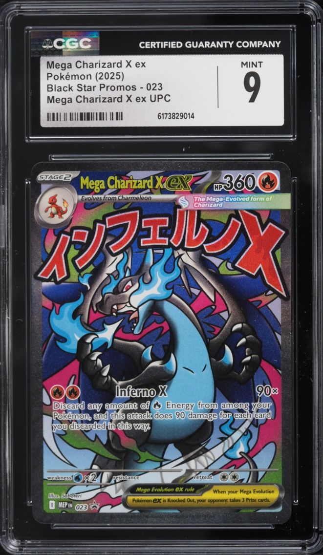 2025 Pokemon Mega Evolution Promo Ultra Premium Full Art Mega Charizard X ex #23 CGC 9 MINT
