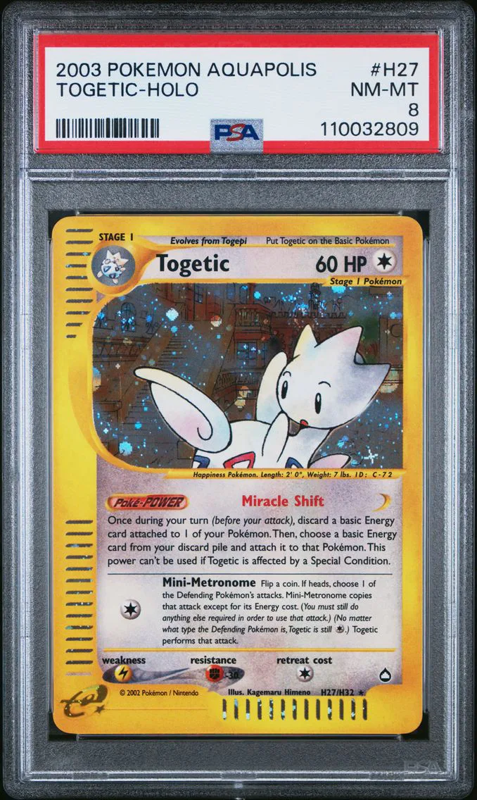 2003 #H27 Togetic-Holo PSA 8 Aquapolis