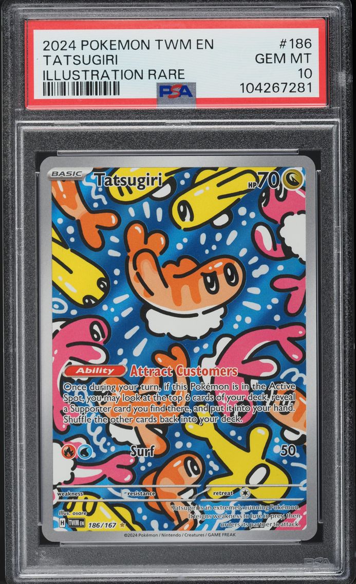 2024 #186 SV TWILIGHT MASQUERADE IR TATSUGIRI PSA 10 POKEMON
