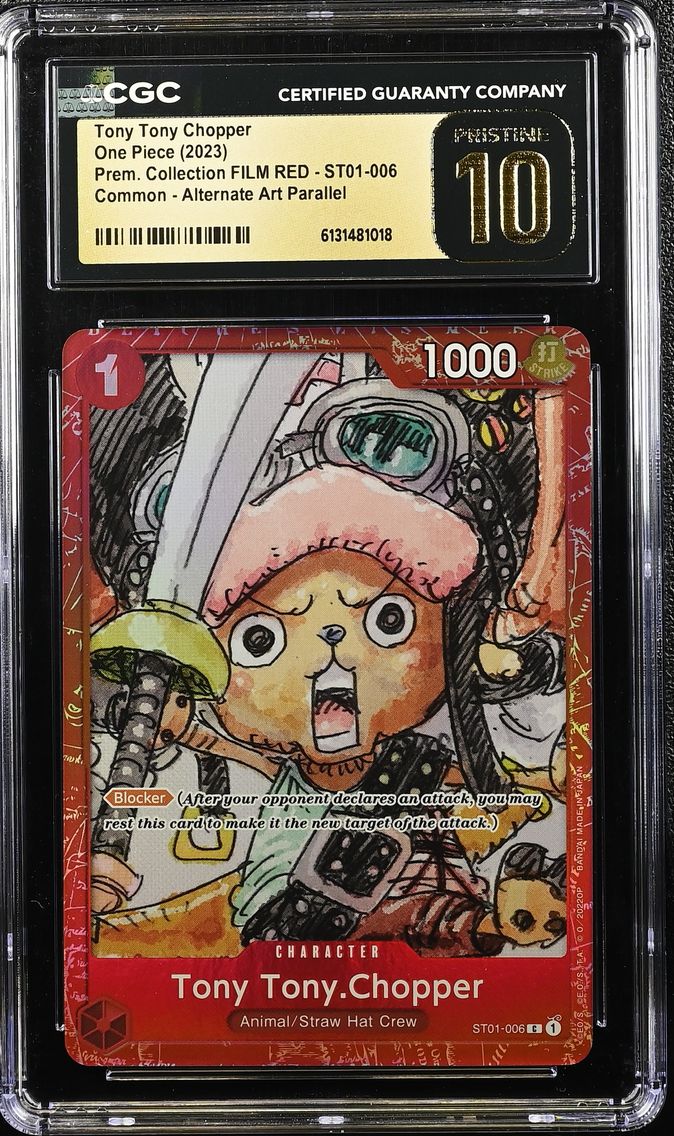 2023 #ST01-006 Tony Tony Chopper CGC 10 Pristine Premium Collection FILM RED (Foil) - English
