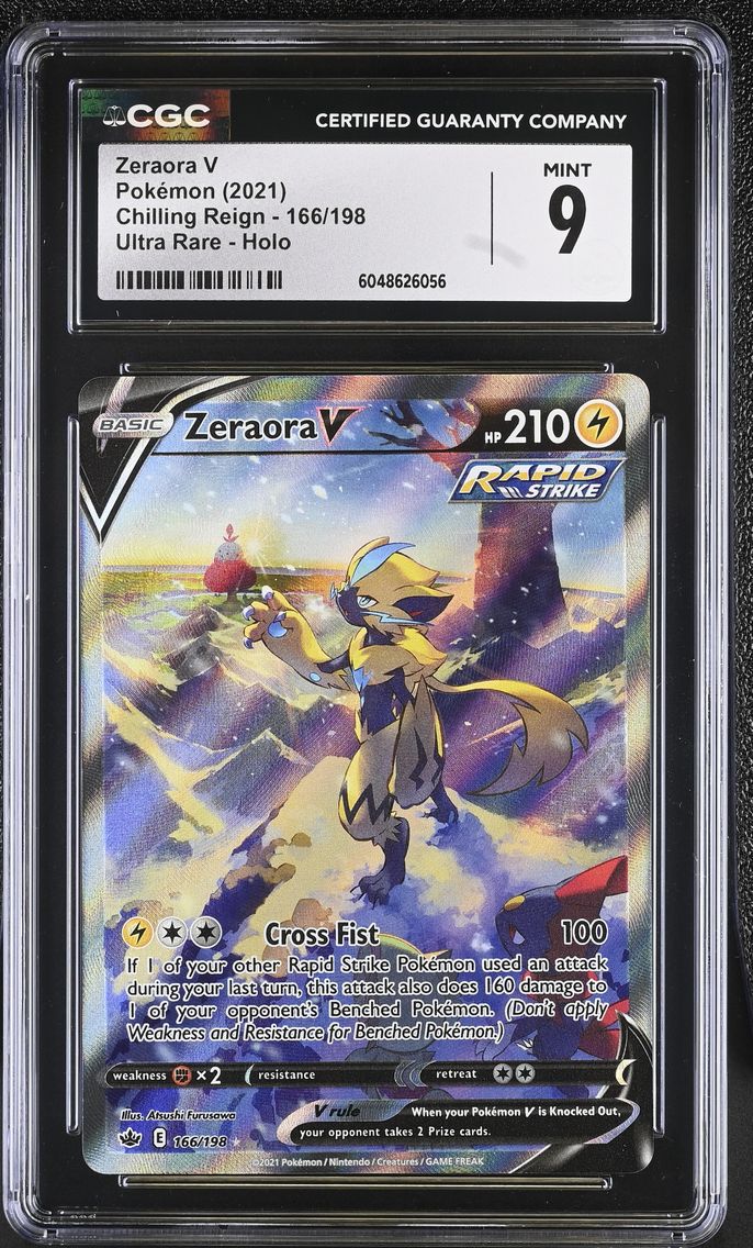 2021 #166 Zeraora V CGC 9 Chilling Reign - English