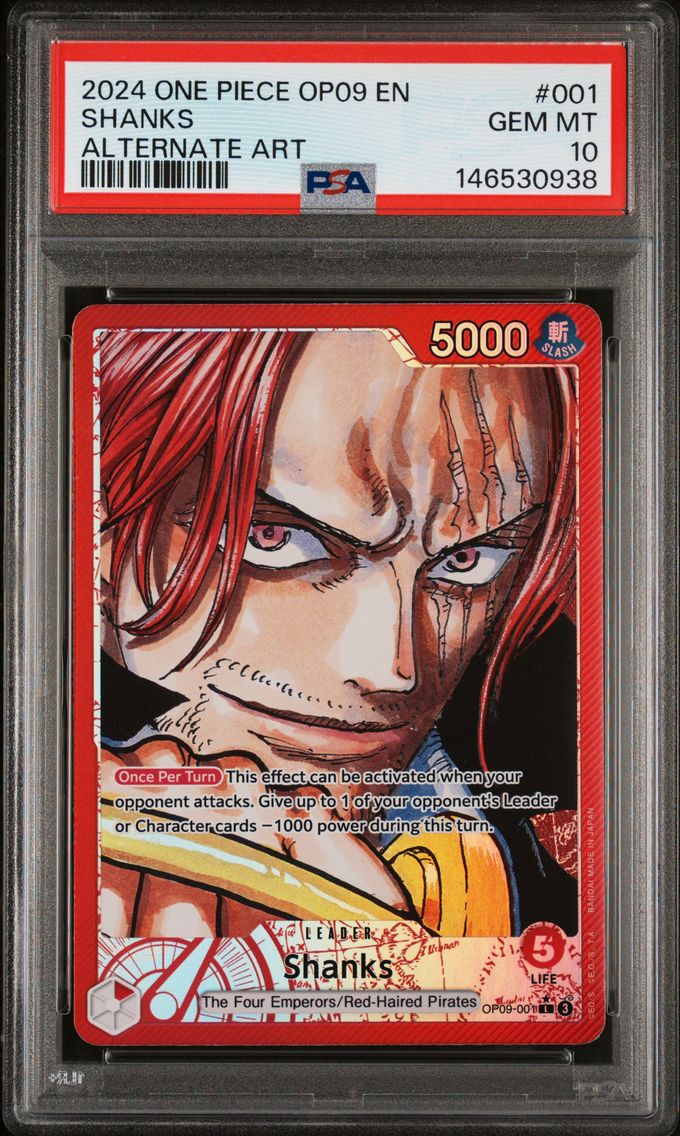 2024 #001 Shanks PSA 10 One Piece OP09-Emperors in the New World