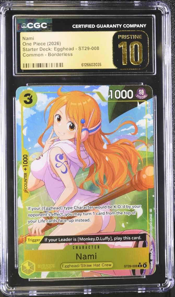 2026 #ST29-008 Nami CGC 10 Pristine Starter Deck: Egghead (ST29) - English