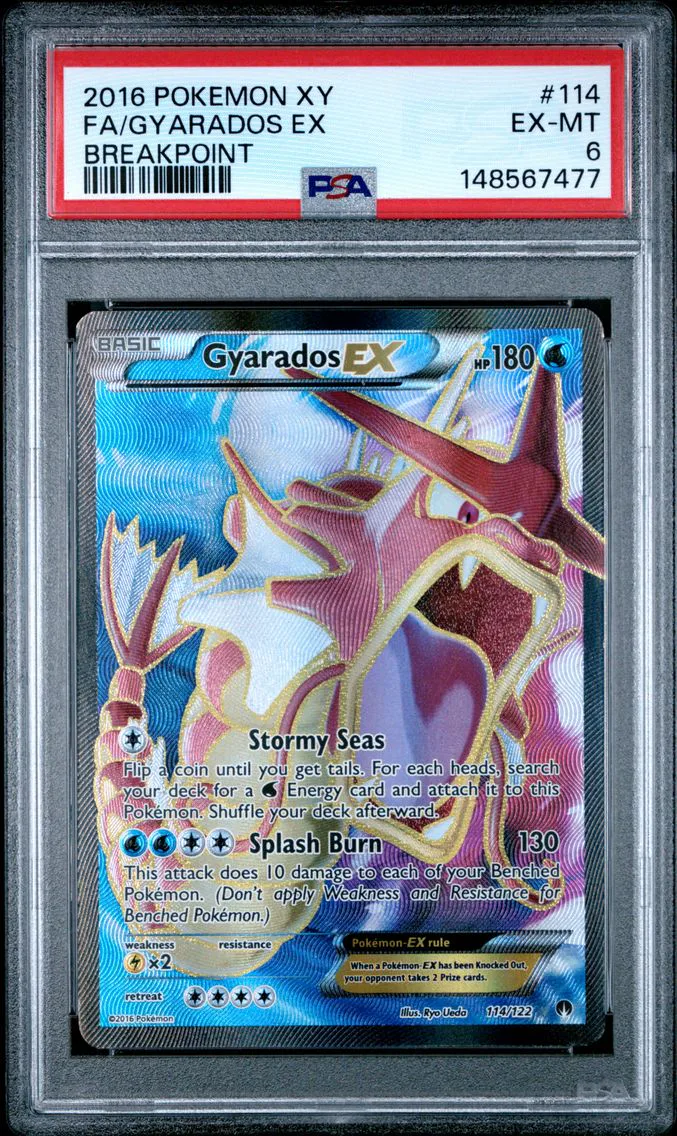 2016 #114 Full Art/Gyarados EX PSA 6 XY Breakpoint