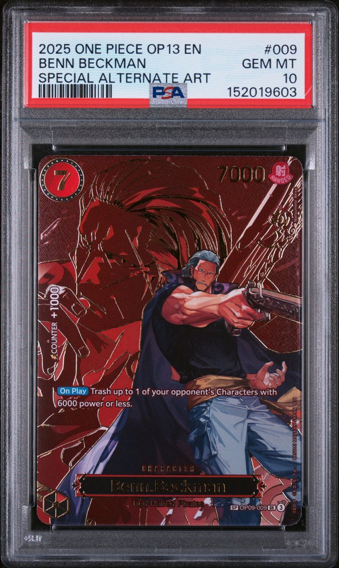 2025 #009 Benn Beckman PSA 10 One Piece OP13-Carrying on His Will