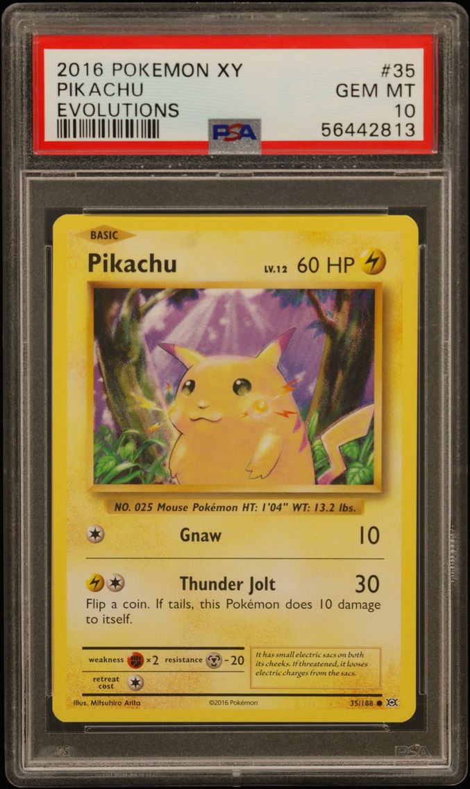 2016 #35 Pikachu PSA 10 XY Evolutions