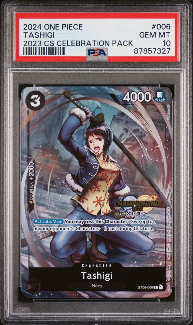 2024 #006 Tashigi PSA 10 One Piece Championship 2023 Celebration Pack